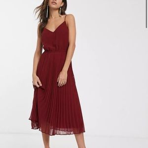 COPY - Asos pleated cami midi dress sz 4 NWOT